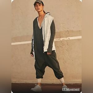 FREE PEOPLE MOVEMENT "HOT SHOT  Long Sleeve Hooded Onesie"